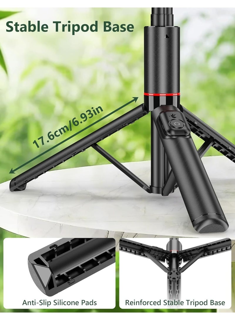 ترايبود سيلفي ٥٢، ترايبود موبايل من الألومنيوم قابل للتمديد شامل كل حاجة مع ريموت، بيدور ٣٦٠° خفيف وسهل الحمل للسفر ومتوافق مع آيفون ١٦/١٥/١٤/١٣ وأندرويد - Image 2