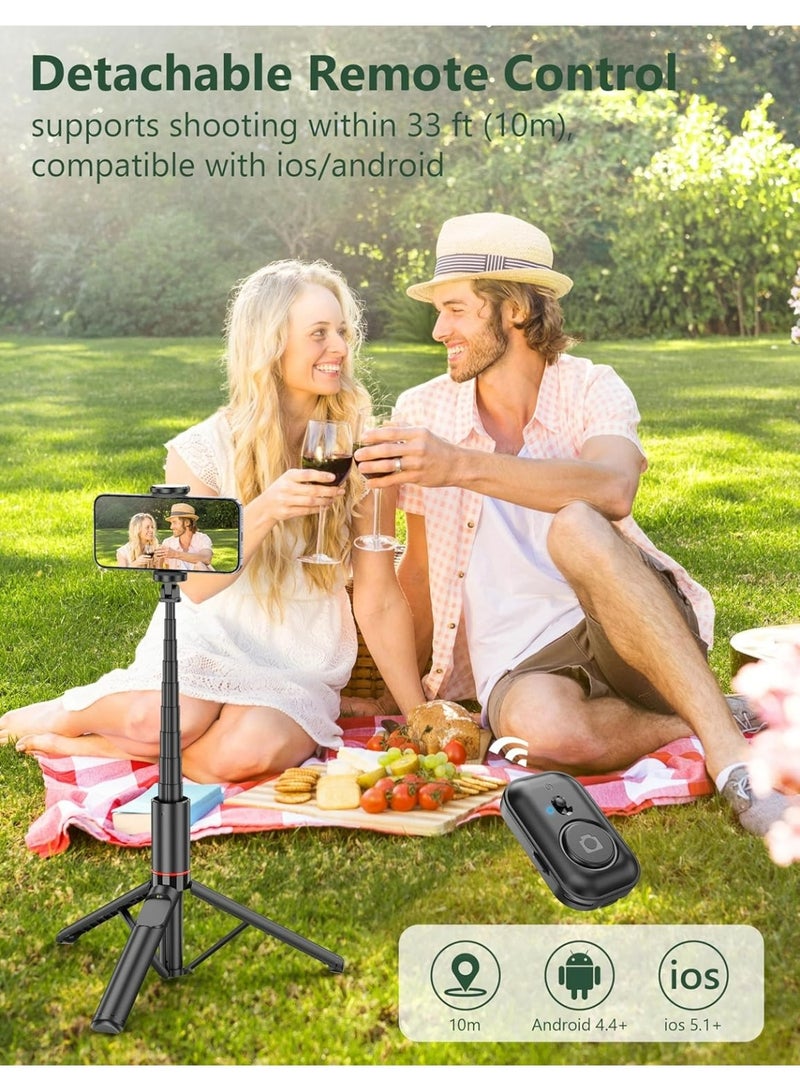 ترايبود سيلفي ٥٢، ترايبود موبايل من الألومنيوم قابل للتمديد شامل كل حاجة مع ريموت، بيدور ٣٦٠° خفيف وسهل الحمل للسفر ومتوافق مع آيفون ١٦/١٥/١٤/١٣ وأندرويد - Image 4