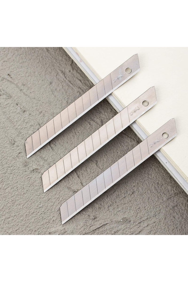Deli E2012 Cutter Blade | 10pcs Snap-Off Blades | SK5 | 80mm x 9mm x 0.4mm - Image 3