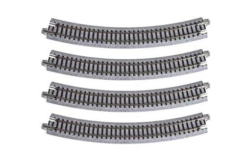Kato USA Model Train Products Unitrack, 348mm (13 3/4") Radius 30-Degree Curve Track (4-Piece) - Image 4