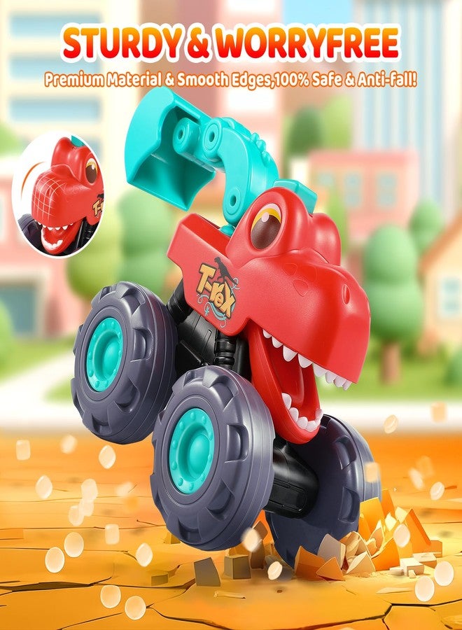 OCATO Dinosaur Monster Trucks for Toddlers 2-4 Years Kids Toy Boys 3-5, Dinosaur Toys for Kids 2 3 4 5 Year Old Boy Girl Birthday Gift Xmas Stocking Stuffers Baby Toddler Boy Toys Gifts Age 2 3 4 - Image 4