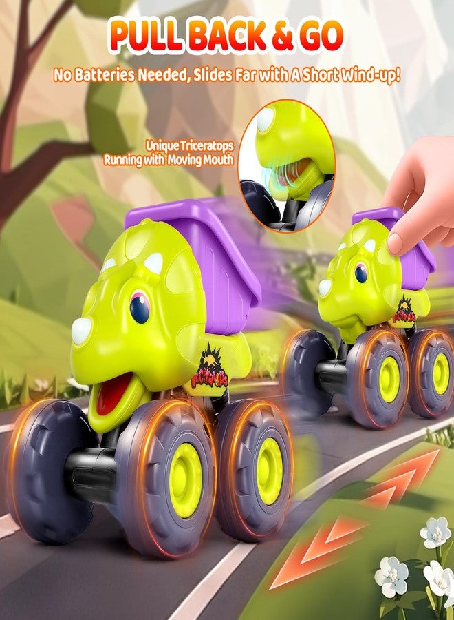 OCATO Dinosaur Monster Trucks for Toddlers 2-4 Years Kids Toy Boys 3-5, Dinosaur Toys for Kids 2 3 4 5 Year Old Boy Girl Birthday Gift Xmas Stocking Stuffers Baby Toddler Boy Toys Gifts Age 2 3 4 - Image 3