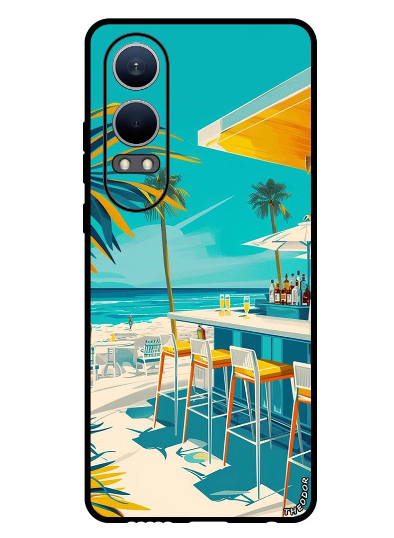 Theodor Protective Case Anti Scratch Shock Proof Bumper Cover For OnePlus Nord CE4 Lite a painting of a bar on the beach - Image 1