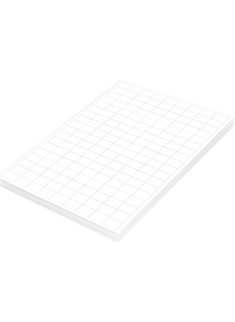 FIS - FIS Multipurpose Laser Labels, Colour White, Size 16X22MM (162 Stickers x 100 Sheet)  16200 Labels, Size : A4 (21X29.7 CM) , Pack of 100 Sheets -FSLA162-100 - Image 1