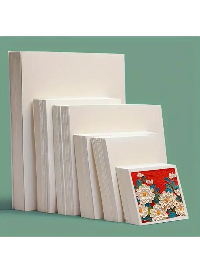 50 PCS Premium Square Oil Painting Paper Extra Thick Canvas Sheets For Artists - Image 1