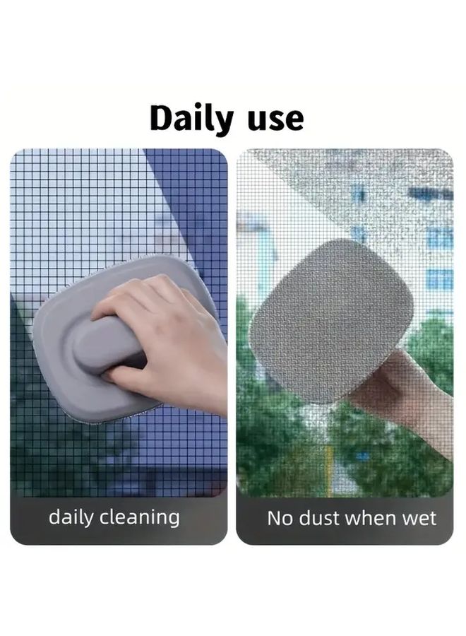 Grey Window Screen Cleaning Brush Ergonomic Handle For Sofa Carpet And Wall - Image 3