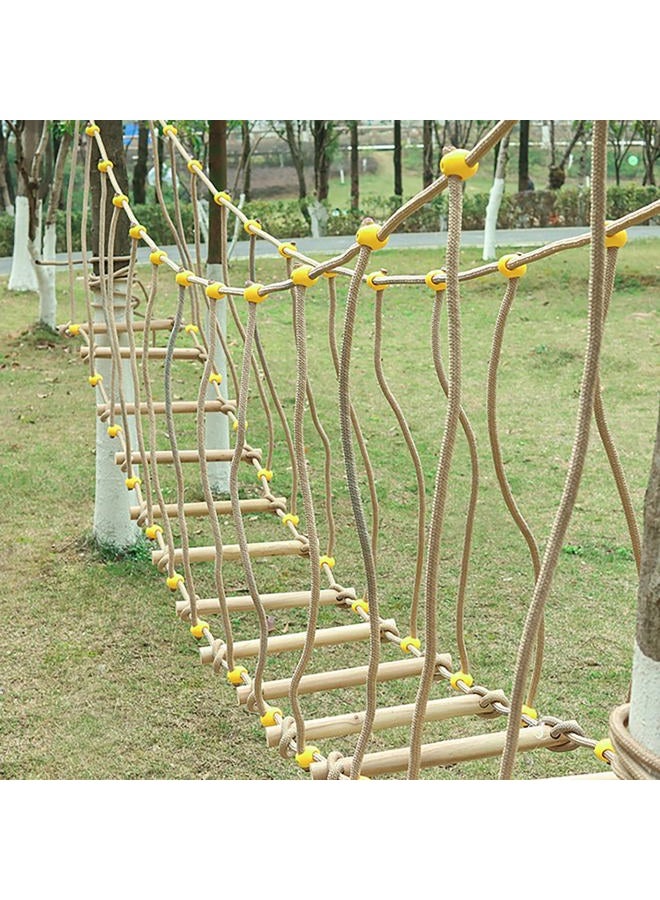 HAZEK Kindergarten Outdoor Bridge Children's Sports Fitness Training Equipment Solid Wood Bridge Balance Bridge Climbing Bridge Toys(Size:4m) - Image 1
