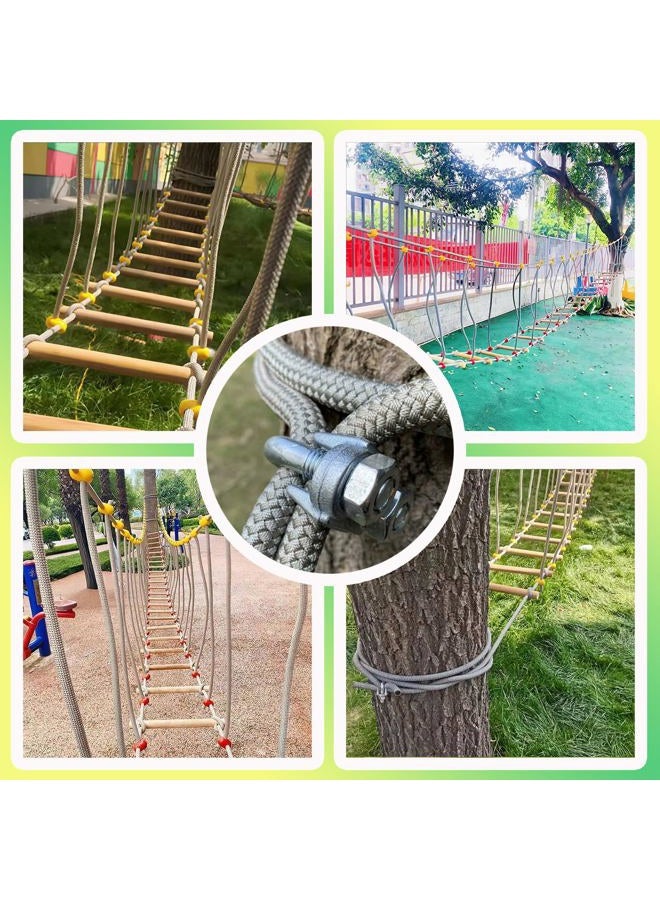 HAZEK Kindergarten Outdoor Bridge Children's Sports Fitness Training Equipment Solid Wood Bridge Balance Bridge Climbing Bridge Toys(Size:4m) - Image 4