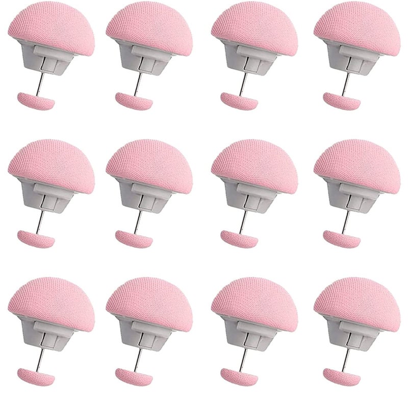PRAYAS Duvet Clips Duvet Cover Clips Sheet Button Fasteners Mushroom Quilt Fixing Pin for Bedding Accessories Pink Pack of 12 - Image 1