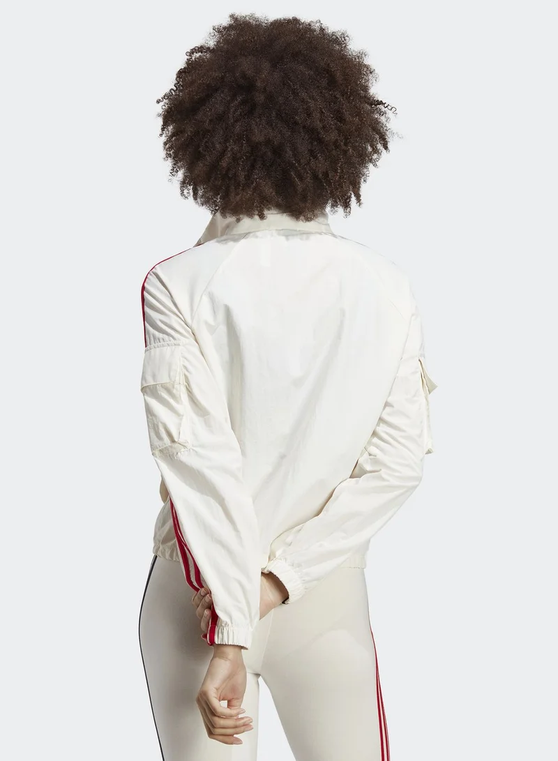 Adidas 3 Stripe Flower Print Jacket