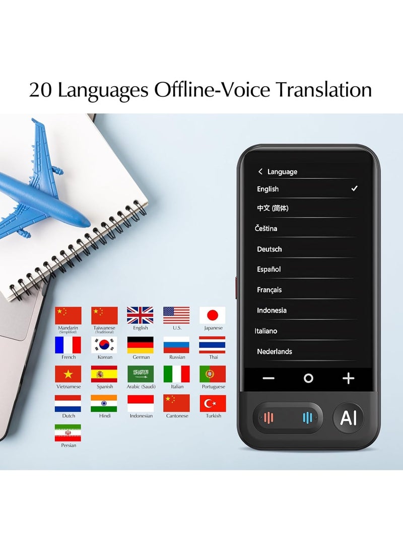 Instant language translation device, 150 online translations, 20 offline translations, voice and image text translation, AI translator for any language, works on or off Wi-Fi. - Image 5
