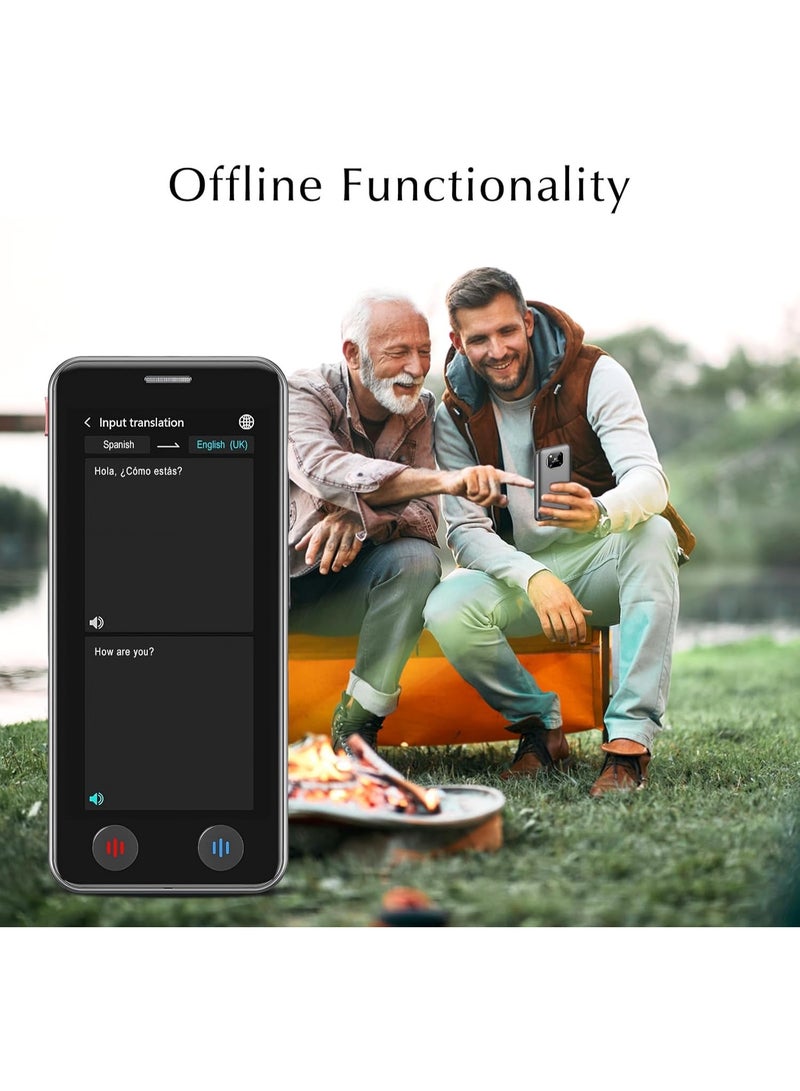 Instant language translation device, 150 online translations, 20 offline translations, voice and image text translation, AI translator for any language, works on or off Wi-Fi. - Image 2