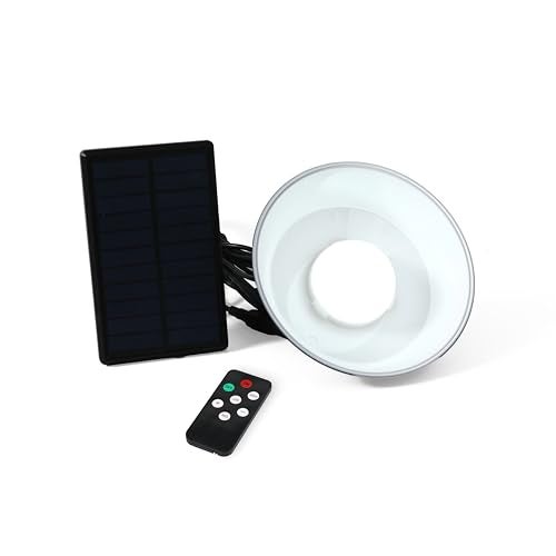 Dylect® Eco Solar Pendant Light for Balcony, Outdoor Home, Terrace Garden, Pergola Roof Light | Long 10Hr Runtime with Wireless Remote | IP64 Waterproof (Cool White) - Image 1