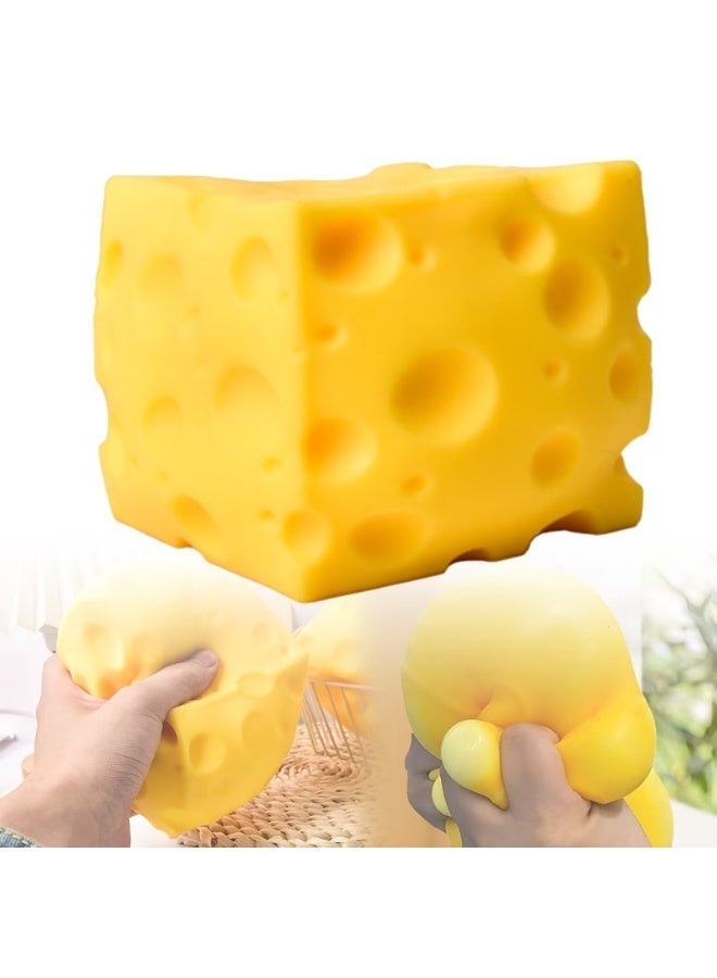 squishy Sqweezy Super 2Pcs Cheesy Giant Block of Cheese Squishy Stress Relief Toy - Image 4