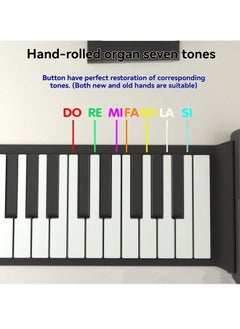 M MIAOYAN Hand-rolled piano 88 keys dual Bluetooth electronic piano can be tuned up and down portable with built-in speakers foldable students children adults  - Image 4