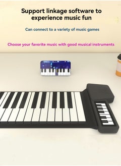 M MIAOYAN Hand-rolled piano 88 keys dual Bluetooth electronic piano can be tuned up and down portable with built-in speakers foldable students children adults  - Image 2