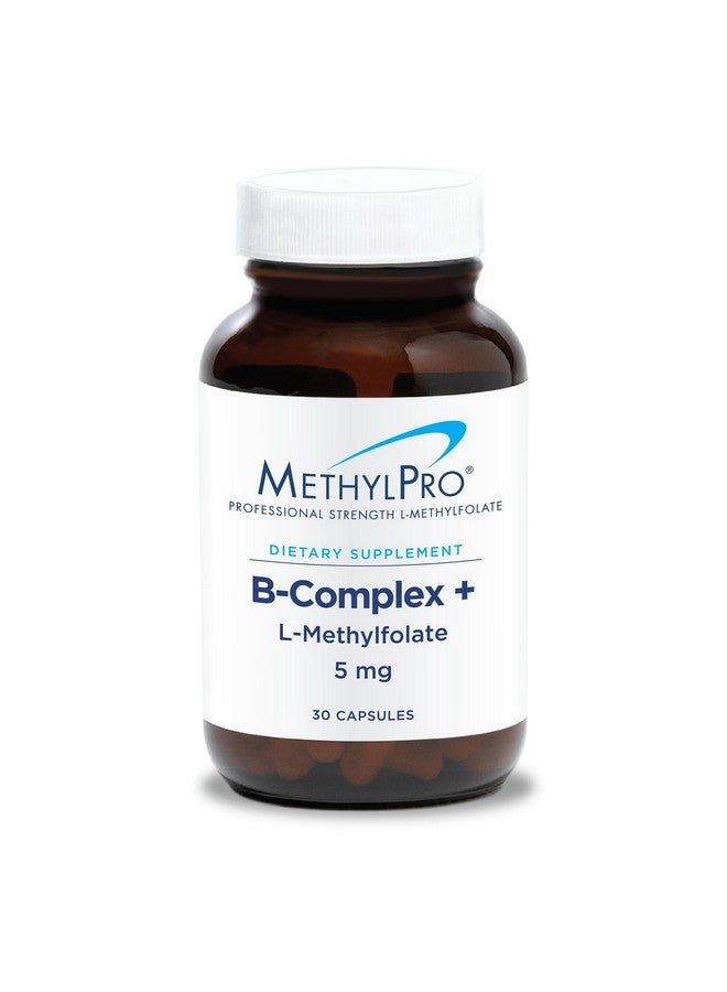 MethylPro B Complex + L Methylfolate 5mg - Professional Strength Vitamin B Complex & L-Methylfolate Supplement for Energy, Mood, & Immune Support - Vitamin B Complex Supplement (30 Capsules) - Image 1