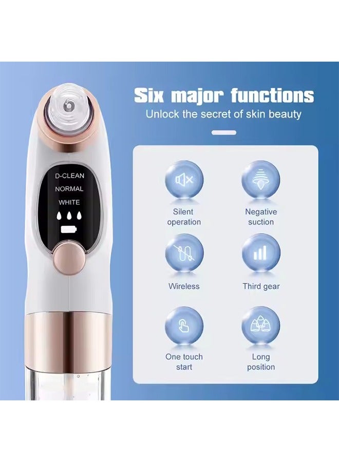 YALONG Blackhead Remover Vacuum  Pore and Facial Vacuum Cleaner, USB Rechargeable Cleaning Tools with 3 Modes and 6 Probes  - Image 4