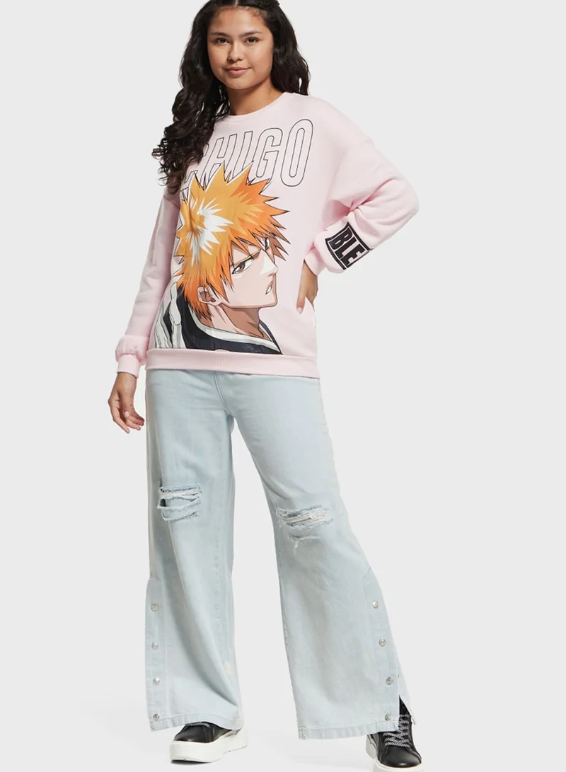 SP Characters Ichigo Print Sweatshirt