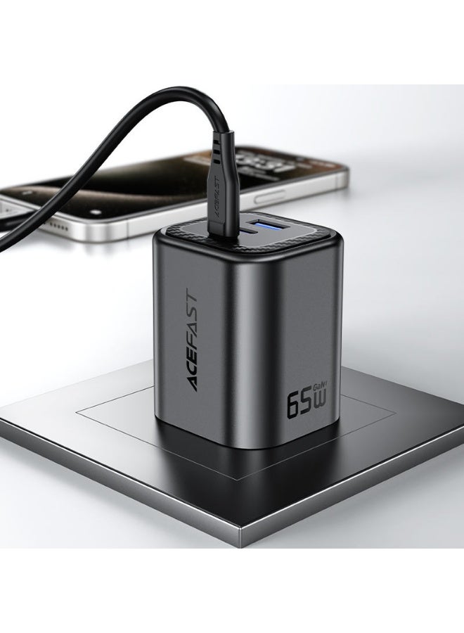 أسيفاست شاحن حائط ACEFAST A122 بقوة 65 واط بتقنية GaN مع منفذي USB-C ومنفذ USB-A وقابس بريطاني - Image 3