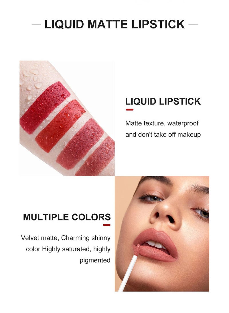 Handaiyan 2 in 1 Lip Liner & Lipstick Super Stay Matte Lip Pencil Set,Cosmetics Non-Stick Cup，Nude，Long Lasting Lip Liners Pencil Set For Women & Girls Waterproof,Extreme Finish Makeup, Neutral - Image 5