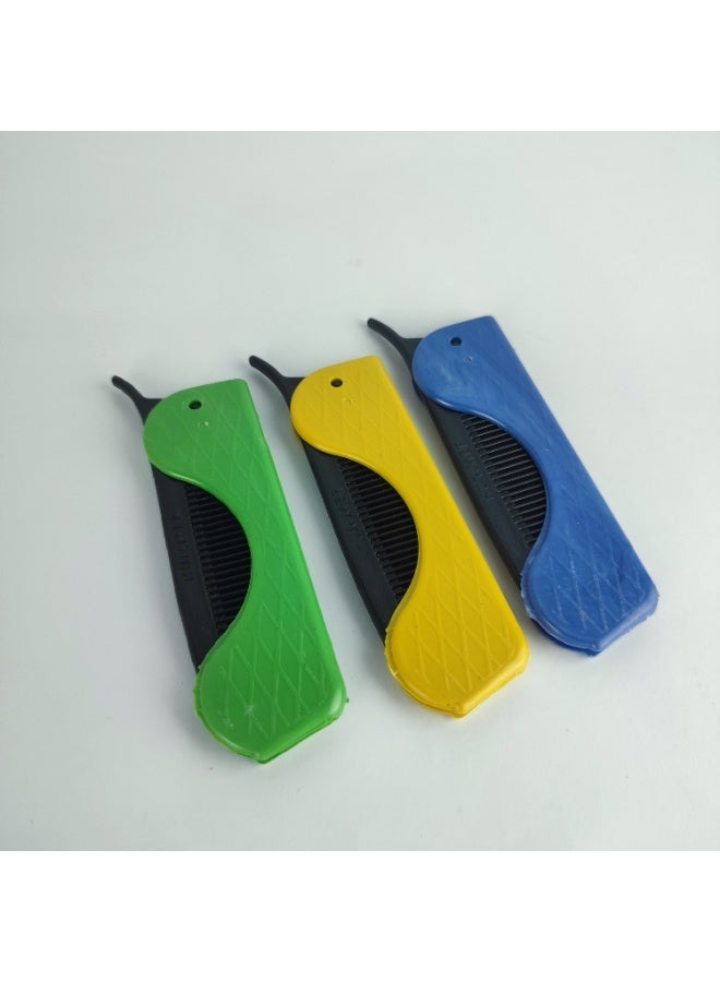 عرض 3 مشاط جيب قابلة للطي – صغيرة وسهلة الحمل فى الجيب - Image 1