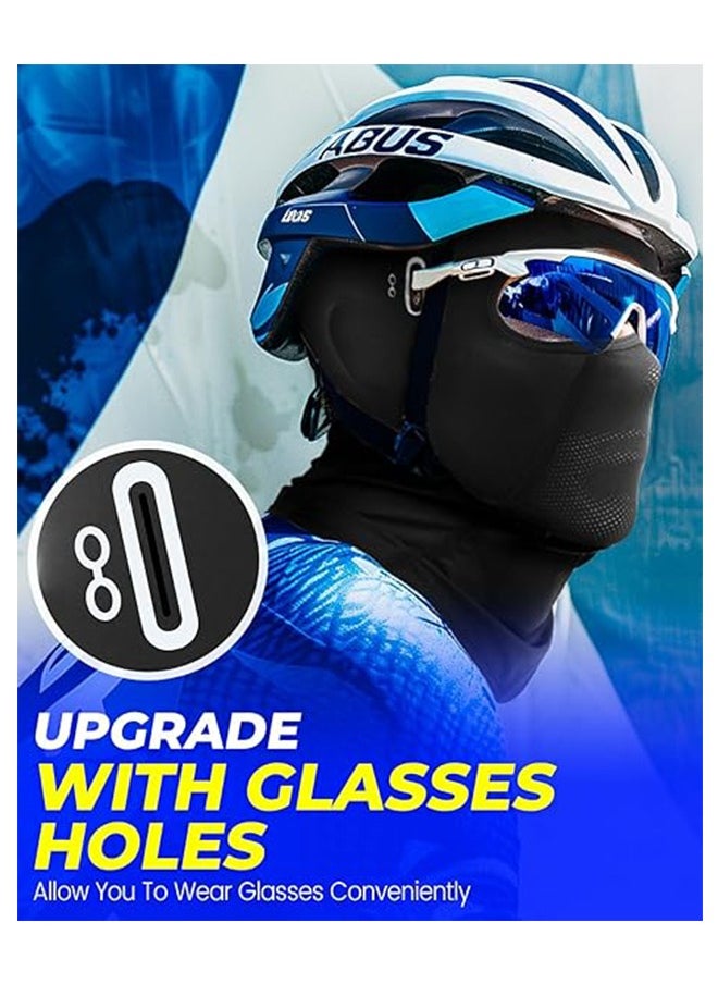 Generic - 2Pcs Balaclava Face Mask with Glasses Holes for Men Women, Summer Cooling Shiesty Mask, Sun UV Protection for Motorcycle Ski Work - Image 1
