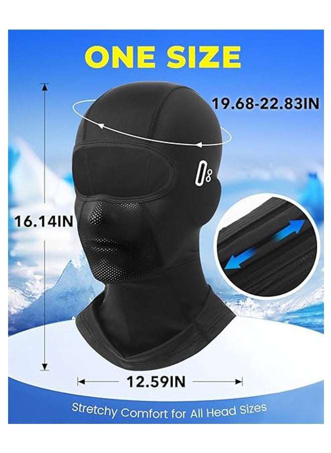 Generic - 2Pcs Balaclava Face Mask with Glasses Holes for Men Women, Summer Cooling Shiesty Mask, Sun UV Protection for Motorcycle Ski Work - Image 1