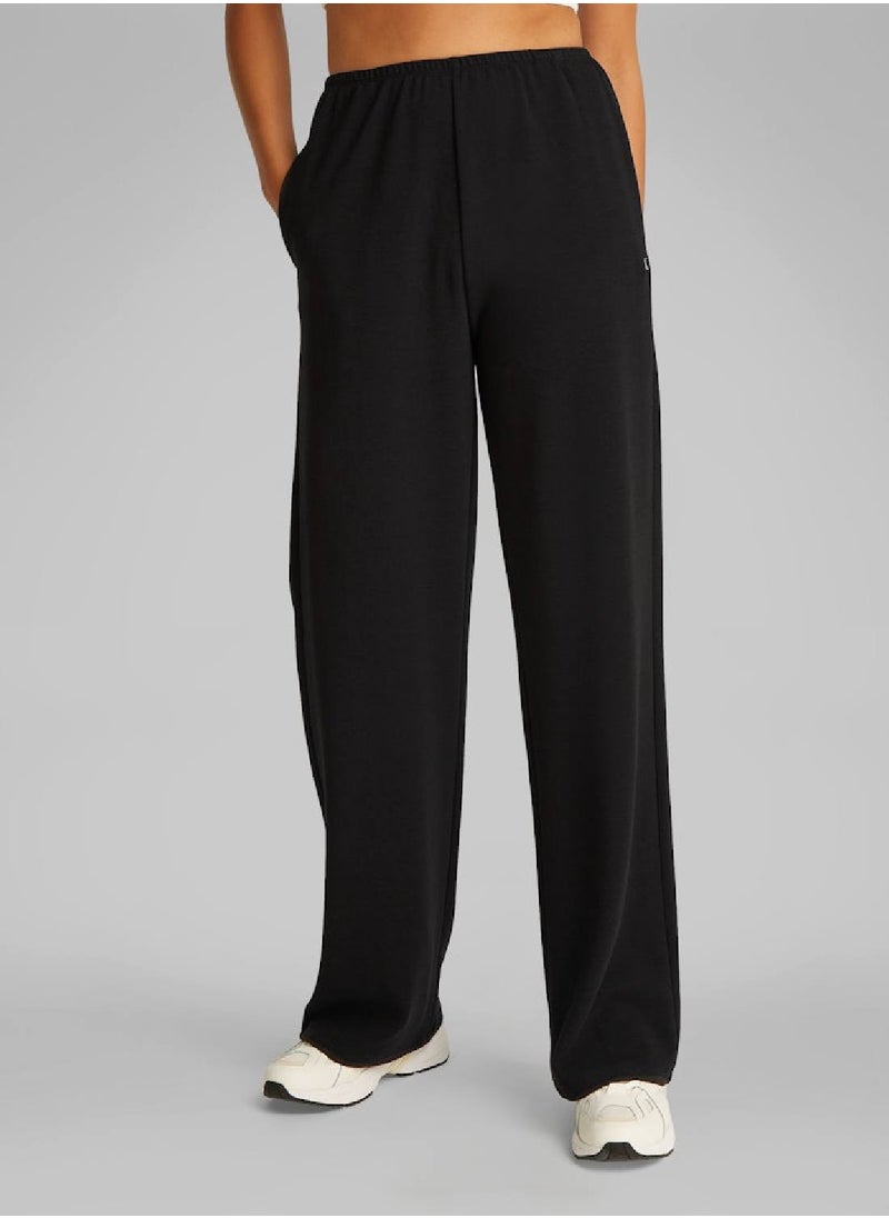 Calvin Klein Jeans Women's Soft Straight Casual Pants - Viscose blend, Black  - Image 1