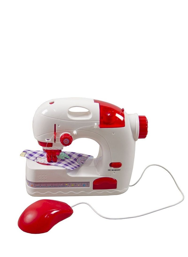 Rally Mini Portable Battery Operated Sewing Machine with Music DIY Sewing Kit, Multipurpose Crafting Repair Machine Toy for Kids - Image 1