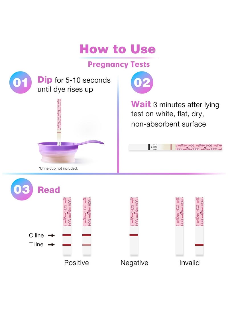 Easy@Home Easy@Home 50 Ovulation Test Strips and 20 Pregnancy Test Strips Kit - The Reliable Ovulation Predictor Kit (50 LH + 20 HCG) - Image 4