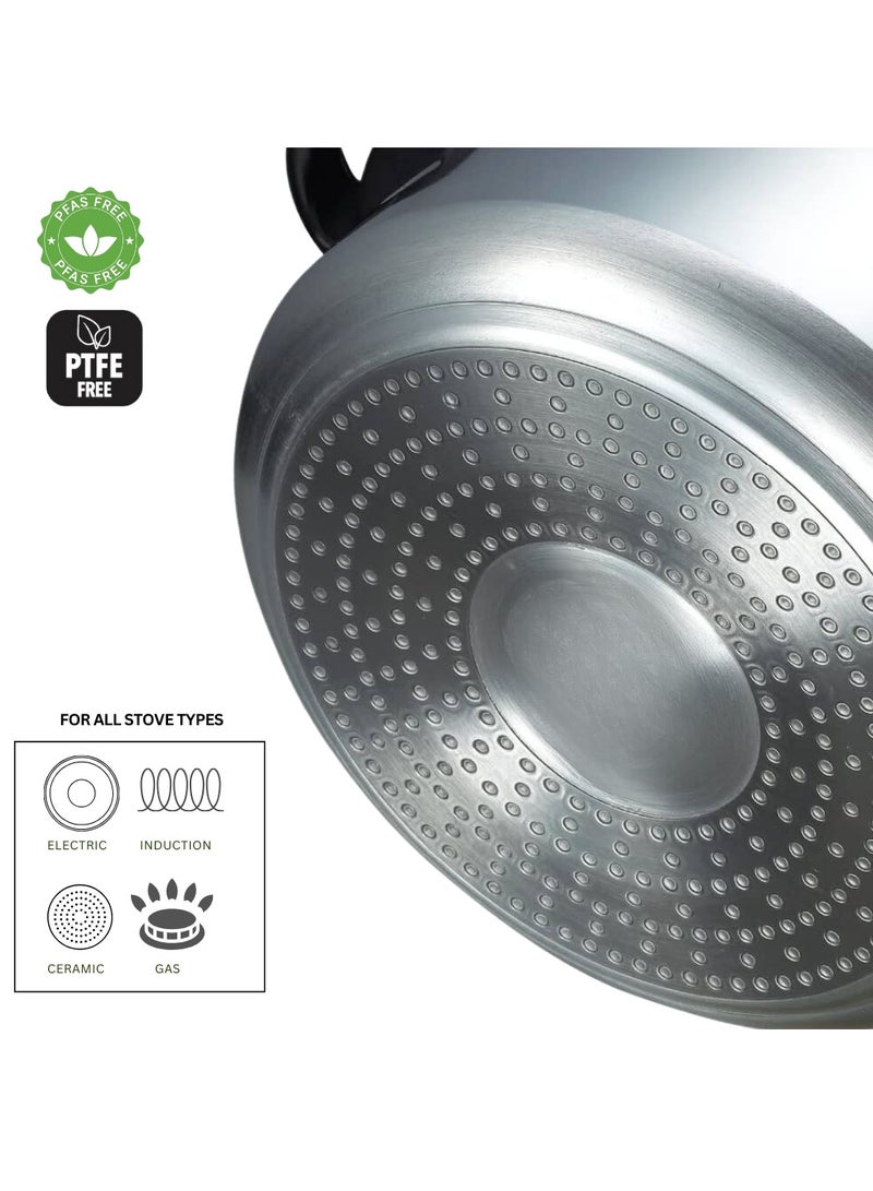 Dorsch 6 Ltr + 8 LtrLiters Danish Design GoPress 18/10 Stainless Steel Pressure Cooker - Induction Compatible, PTFE Free, Dishwasher Safe, Self-Locking Handle, Auto-Pressure Release, Versatile Steamer Basket, Quick Heating, Low & High Pressure Cooking (6 Ltr + 8 Ltr) Silver - Image 3