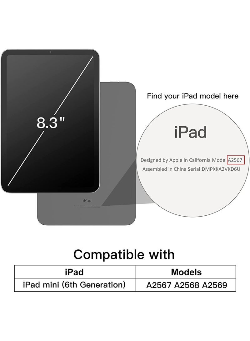 كابتن تيك جراب لجهاز iPad Mini 6 (طراز 2021 مقاس 8.3 بوصة) مزود بحامل أقلام يدعم شحن قلم رصاص ثانٍ غطاء تابلت نحيف مزود بظهر ناعم من مادة TPU للاستيقاظ / النوم التلقائي - Image 2