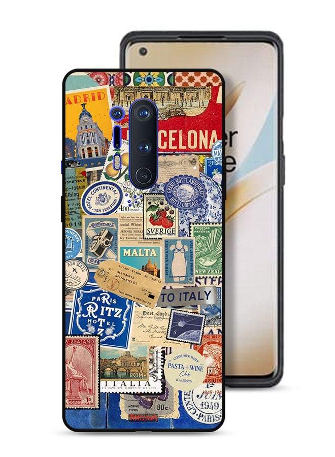 Tolwak OnePlus 8 Pro Protective Case Cover Stickers Of Different Cities - Image 1