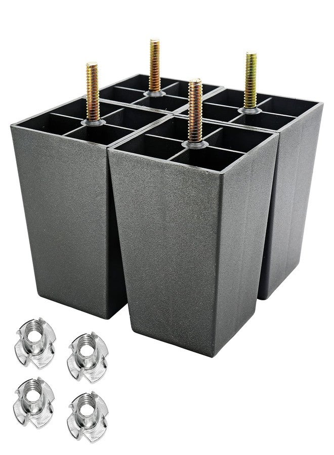 Murtenze 4Pack 3 inch Sofa Legs, Square Tapered Plastic Couch Legs Replacement Furniture Legs with M8 Hanger Bolts for Chair Sofa Dresser Cabinet Loveseats Ottoman Bed - Image 1