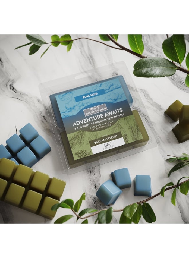 كاندل-لايت 87831169  أدفينتشر اويتس 3 في 1 مكعبات شمع عطري للتذويب أزرق وأخضر 100 قطعة 262 غرام - Image 2