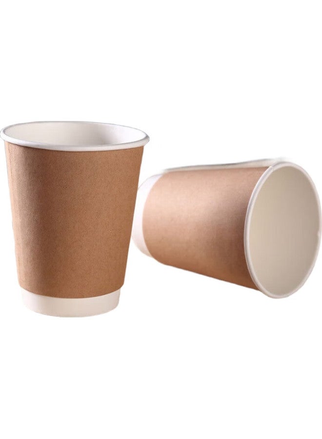 All-round Quanshi Disposable Cups With Lids For Juice, Milk Tea, Soy Milk, And Hot Drinks, 500Ml, 16-Pack, Paper Cups For Coffee - Image 1