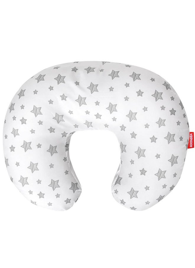 Moonsea Nursing Pillow Cover White With Star Print Snug Fits Boppy Nursing Pillows Breastfeeding Nursing Pillow Slipcovers Super Soft For Breastfeeding Moms  - Image 2