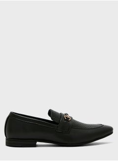 Saddle Detail Formal Slip Ons