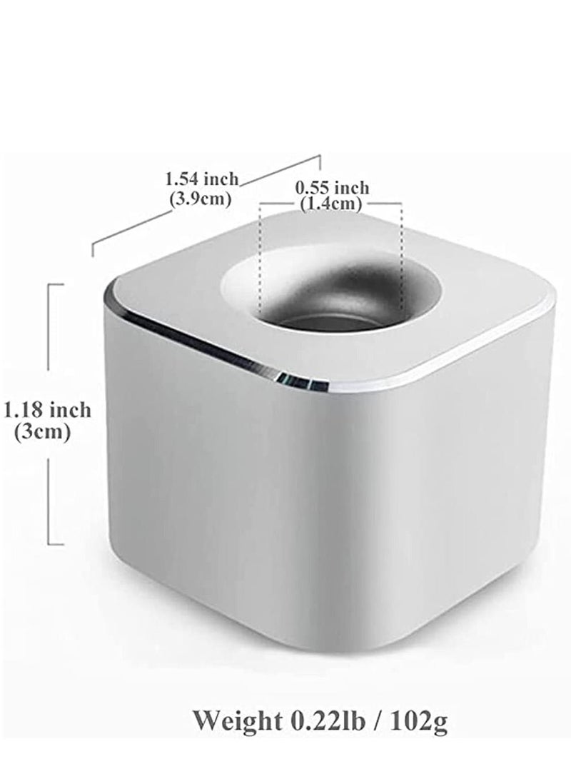 KASTWAVE Aluminum Pen Stand, KASTWAVE 1PCS Mini Silver Pen Stand Holder Base for Pen, Toothbrush Brush Perfect for Students and Office 3.9L x 3.9W x 3H (cm) - Image 3