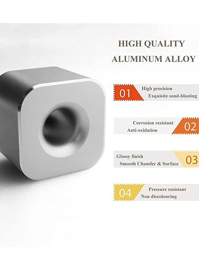 KASTWAVE Aluminum Pen Stand, KASTWAVE 1PCS Mini Silver Pen Stand Holder Base for Pen, Toothbrush Brush Perfect for Students and Office 3.9L x 3.9W x 3H (cm) - Image 2