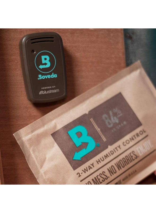 Boveda بوفيدا لتتبيل عبوات التحكم في الرطوبة ثنائية الاتجاه 84 RH لتتبيل صندوق مرطب خشبي صغير إلى متوسط الحجم حتى 100 قطعة حجم 60 عبوة 4 في كيس قابل لإعادة الإغلاق - Image 2