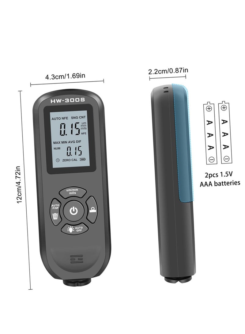 SYOSI Thickness Gauge Auto Spray Paint, 1 Set Car Paint Coating Tester Paint, Gauge Tester Paint Film Meter Electronic Black Car Coated Gauge Car Coated Tester Paint, Coated Tester Number - Image 5