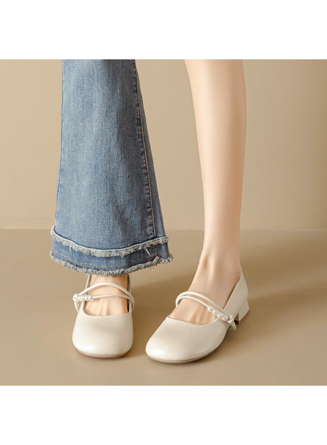 15MINS Mary Jane Shoes - Classic Elegance 2025 Collection, Breathable & Versatile Women's Low-cut Flats For Summer, Stylish Dress Shoes With Skirt Outfits - Image 5