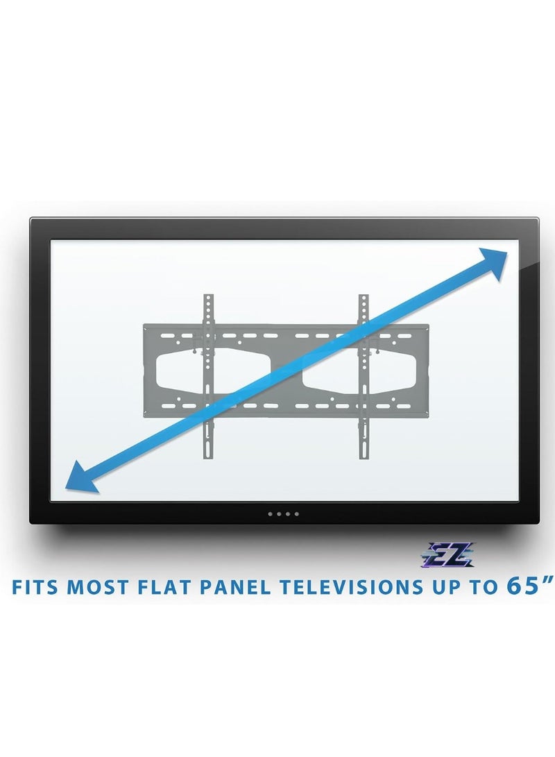 ELTRAZONE Slim Tilting TV Wall Mount Bracket for 32-55 Inch Samsung, Sony, Vizio, LG, Sharp TVs with Low Profile Design up to VESA 600x400mm, Black - Image 2