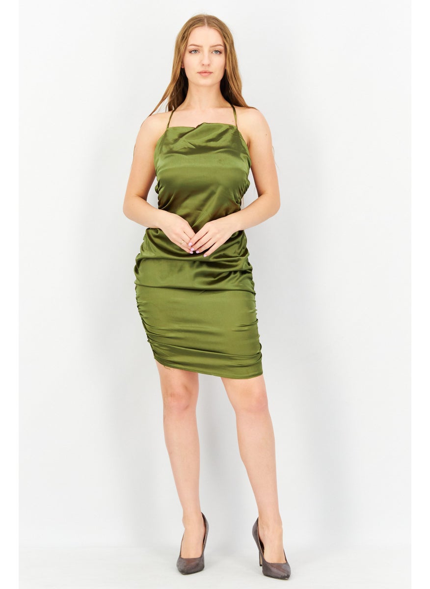 Women Plain Mini Dress, Olive - pzsku/Z9696DA065C337B17A5F3Z/45/_/1739801813/38d766fa-2a1b-4834-9b02-7b5eeeae3aca