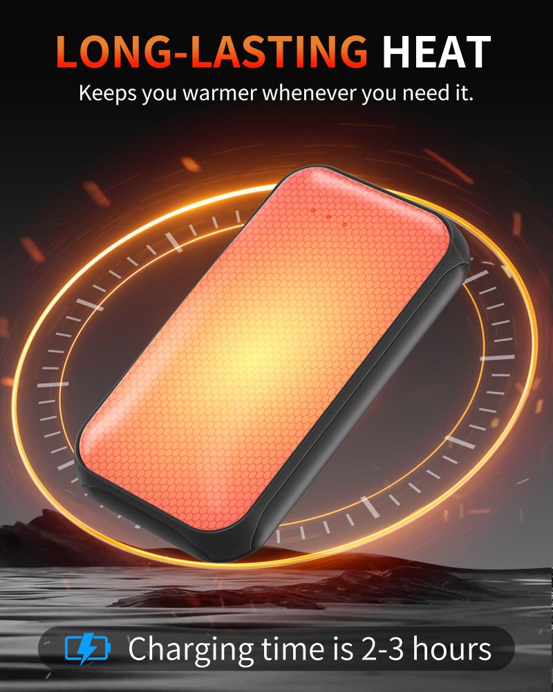 Lerat Hand Warmers Rechargeable  2 Pack Electric Hand Warmer  Reusable Portable Pocket Heater Usb Handwarmers  Gifts For Men  Women  Indoor  Outdoor  Hiking  Skiing  Camping  Hunting Accessories - Image 2