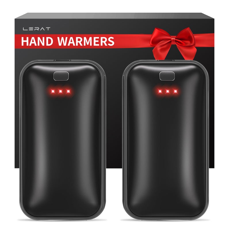 Lerat Hand Warmers Rechargeable  2 Pack Electric Hand Warmer  Reusable Portable Pocket Heater Usb Handwarmers  Gifts For Men  Women  Indoor  Outdoor  Hiking  Skiing  Camping  Hunting Accessories - Image 1