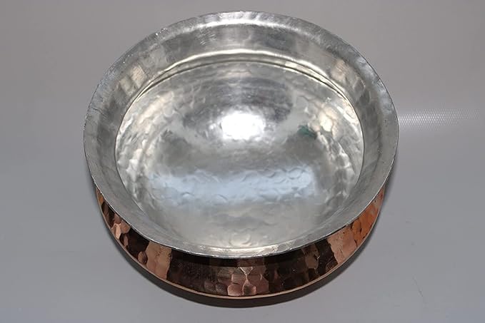 KITCART KITCART Copper Handi Sipri with Hammered Shinny Finish for Cooking Serving 4liter  - Image 3