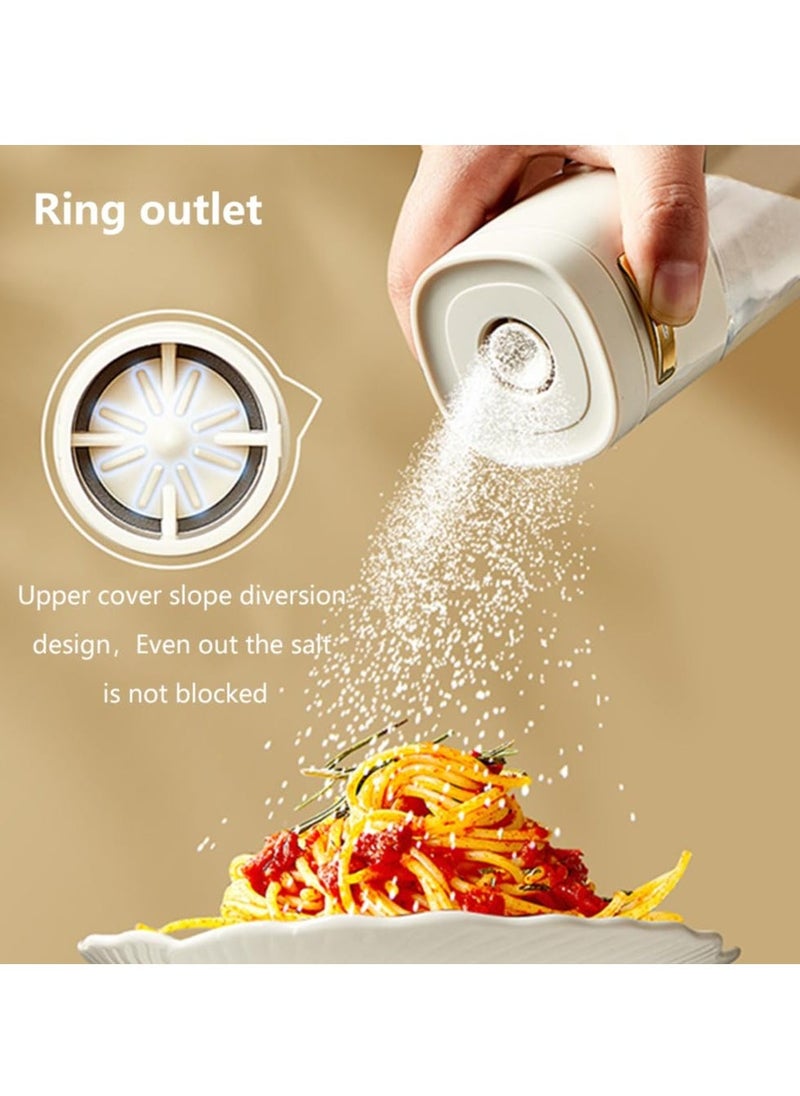 Generic - Ration Spice Dispenser, Pepper Container, Push Type Salts Control Bottle Seasoning Jar, for Home Cooking Picnic Camping BBQ Ration Glass Spice Dispenser Kitchen Condiment Storage Container (White) - Image 1